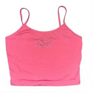 pink rhinestone heart top